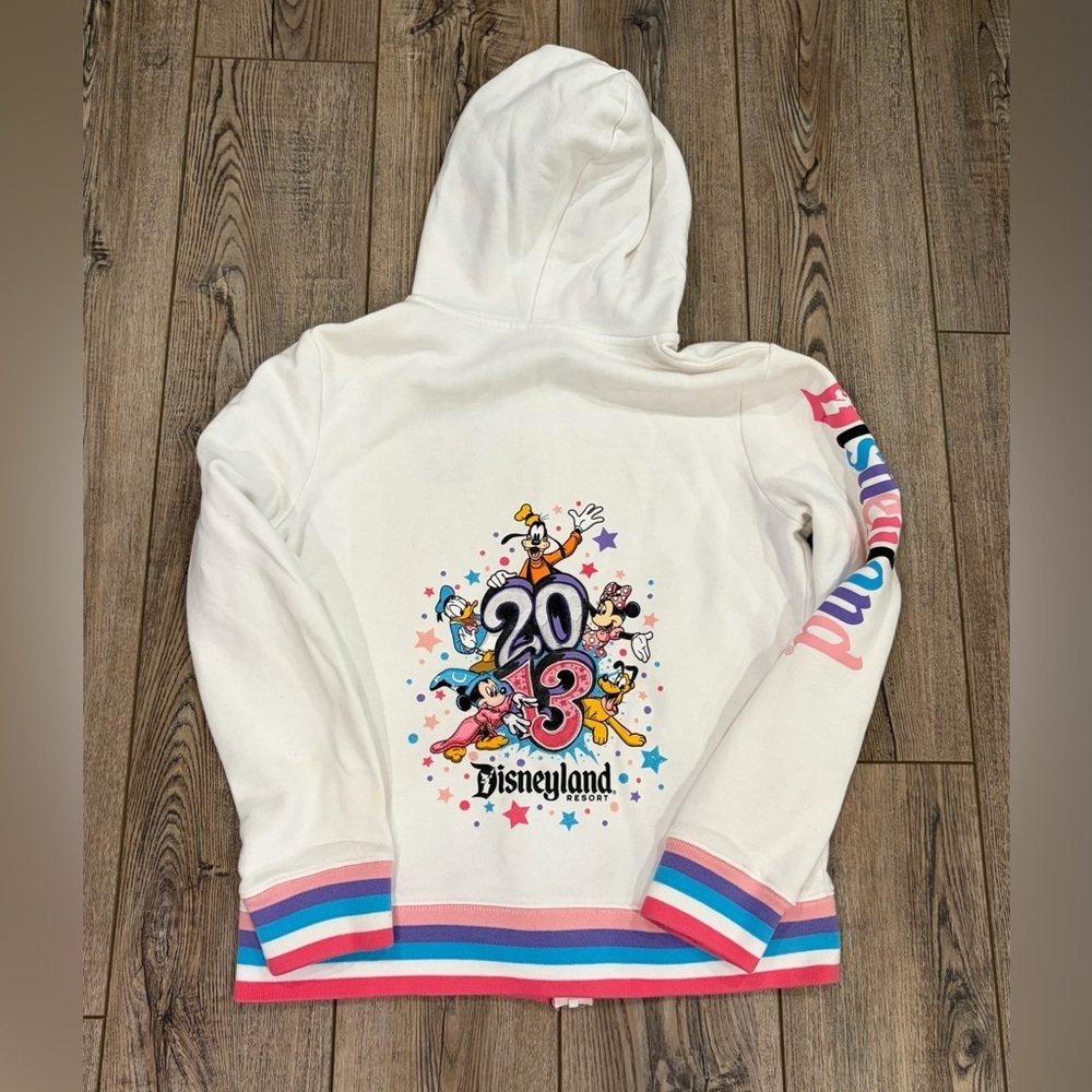 Disney Parks Youth Large 2013 Disneyland Resort Anniversary Zip Hoodie - Picture 2 of 14